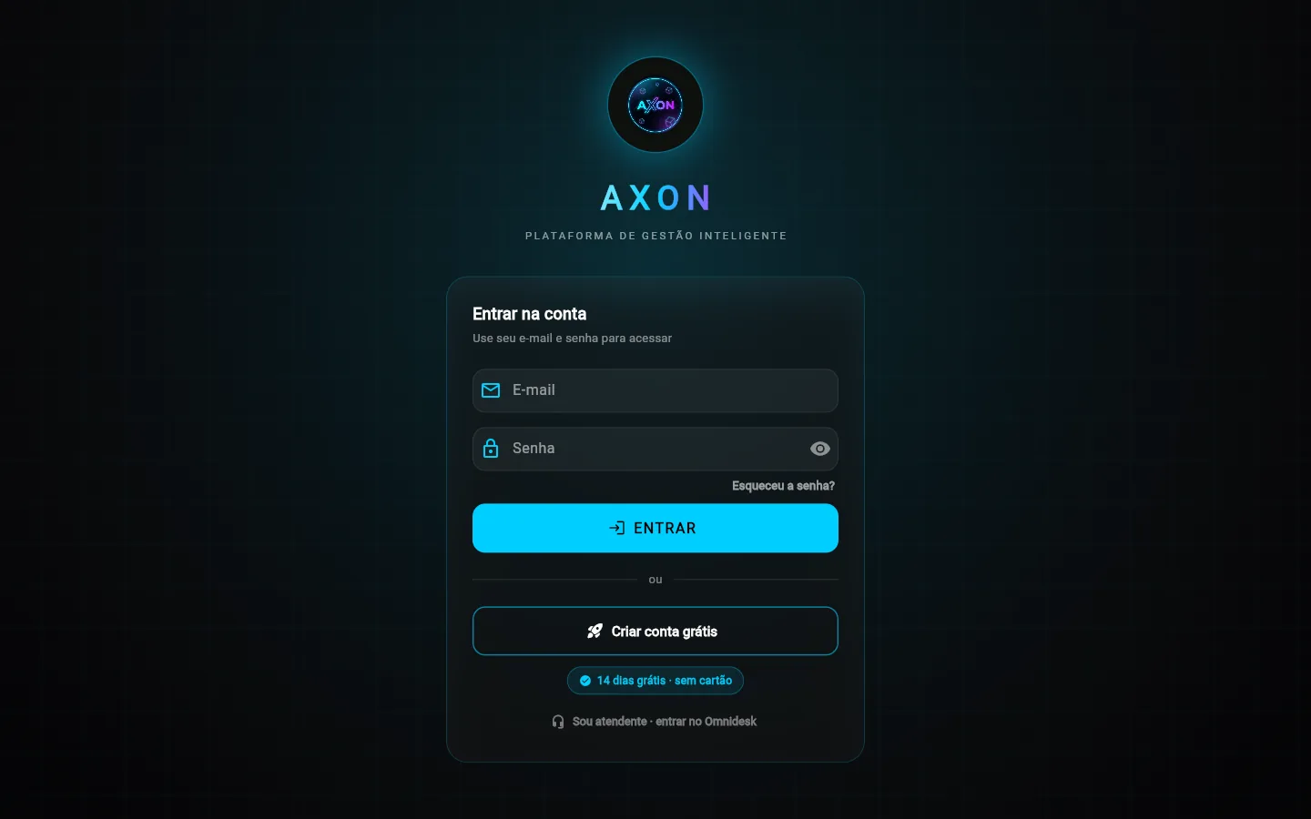 Tela de acesso AXON Brain
